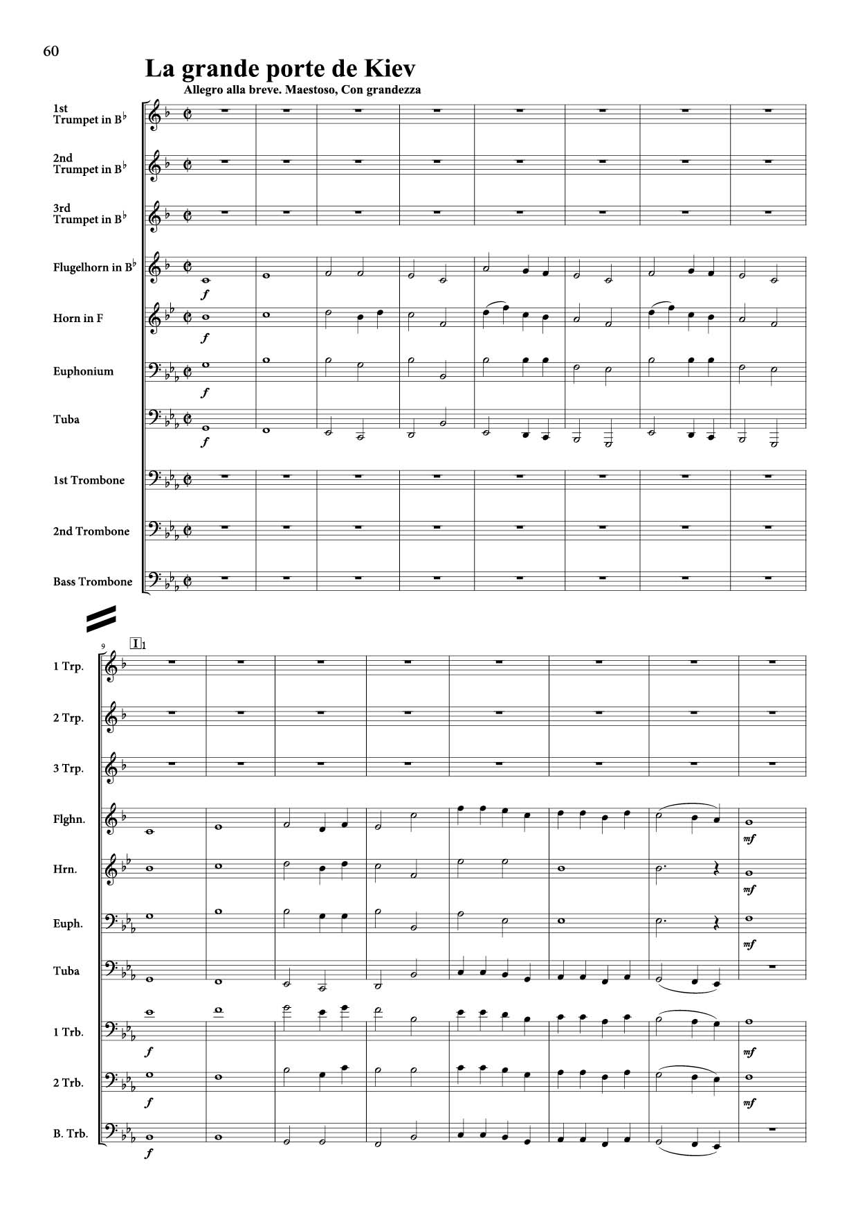組曲「展覧会の絵」（スコア譜） (ムソルグスキー) 金管十重奏 | 金管アンサンブル楽譜 | NABEO Music Library